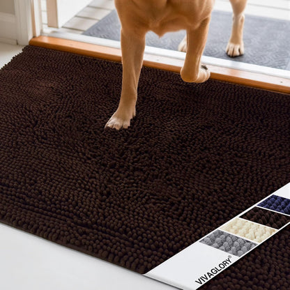 VIVAGLORY Ultra‑Absorbent Dog Door Mat 🐶✨ Mud‑Stopping, Waterproof, Non‑Slip Paw Saver