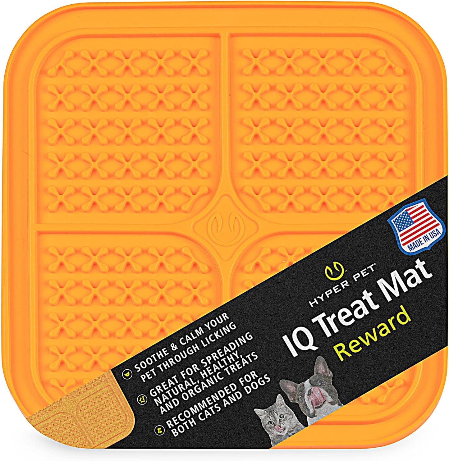 IQ Treat Lick Mat for Dogs & Cats - Slow Feeder & Enrichment Toy Made in the USA!