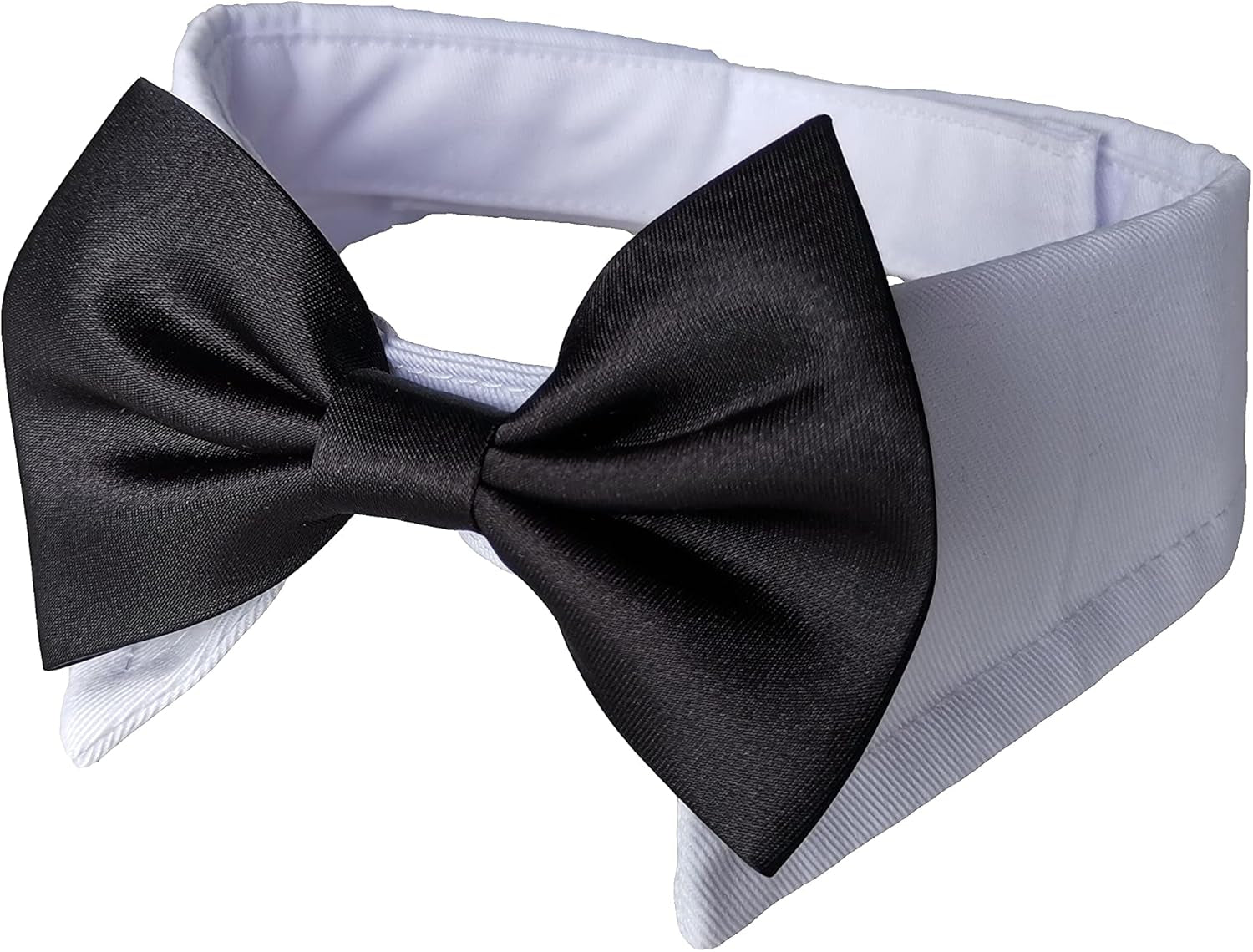 Dapper Dog Tuxedo Collar with Black Tie - Ideal for All Breeds!