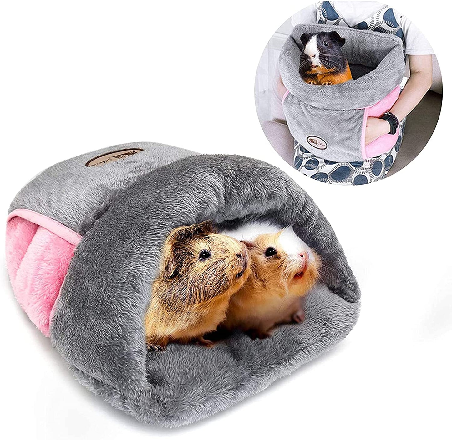 Plush Cuddle Cave Bed 🐹💙 Soft Washable Hideout for Guinea Pigs, Rats & Small Pets