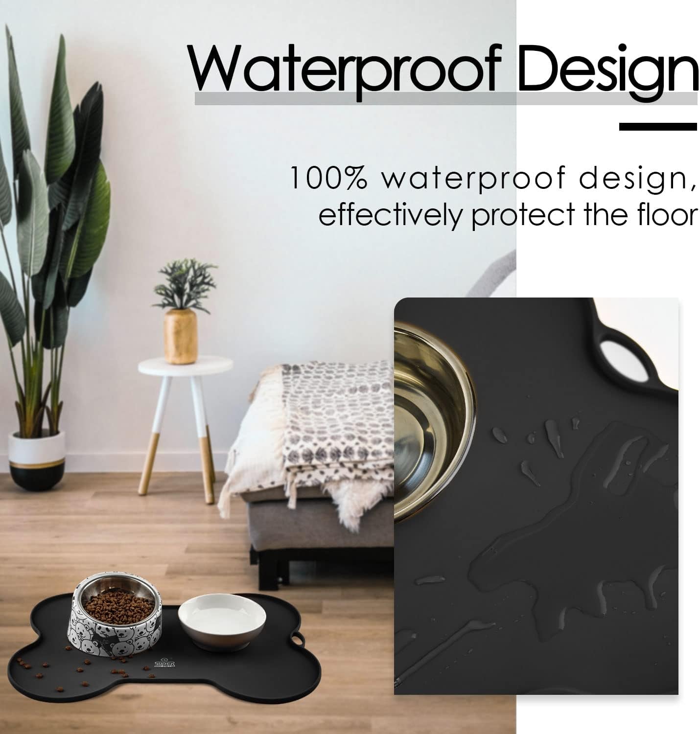 Silicone Pet Feeding Mat 🐾✨ Non‑Slip, Waterproof, Raised‑Edge Mess‑Control Pad