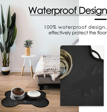 Silicone Pet Feeding Mat 🐾✨ Non‑Slip, Waterproof, Raised‑Edge Mess‑Control Pad