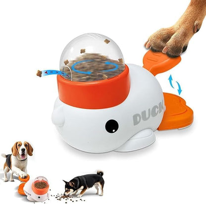 🦆🐾 Interactive Duck‑Shaped Treat Dispenser & Slow Feeder — Puzzle Toy for Dogs & Cats
