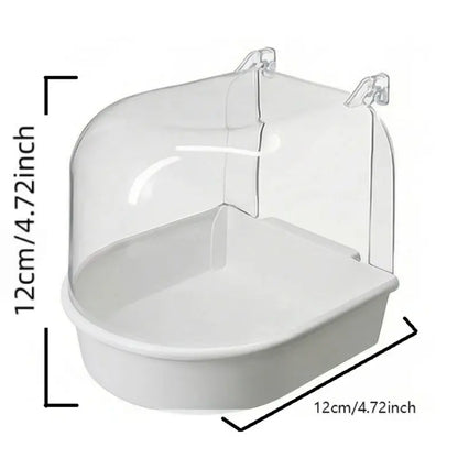 Deluxe Hanging Bird Bath with Splash Guard - Perfect for Parrots, Starlings & Small Birds!