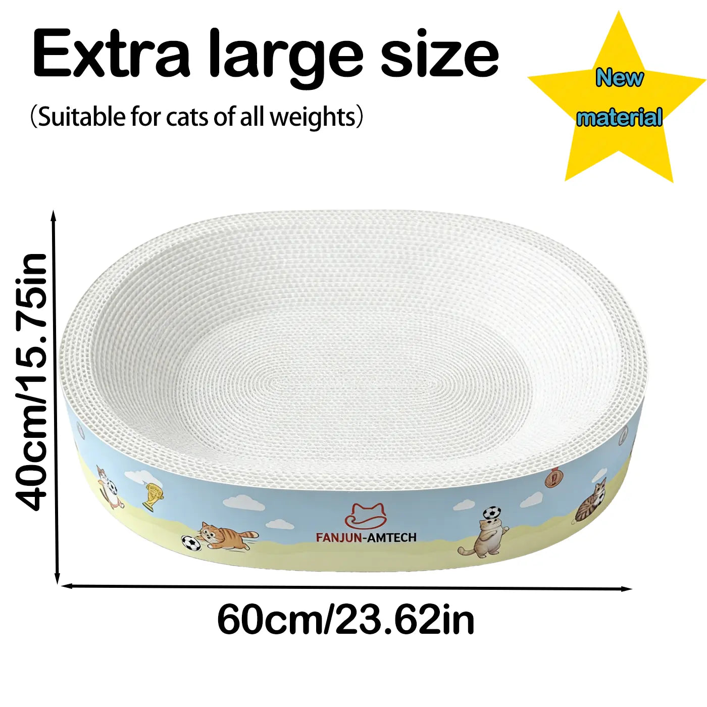 Durable Soccer Ball Cat Scratching Post - Upgraded Corrugated Cardboard Arch Bridge for Endless Fun!