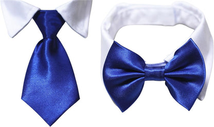 Dapper Dog Tuxedo Collar with Black Tie - Ideal for All Breeds!