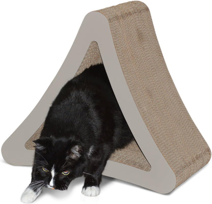 Ultimate 3-Sided Vertical Cat Scratching Post & Lounge - 100% Recyclable Cardboard with 6 Usable Sides, Perfect for Play & Perch!