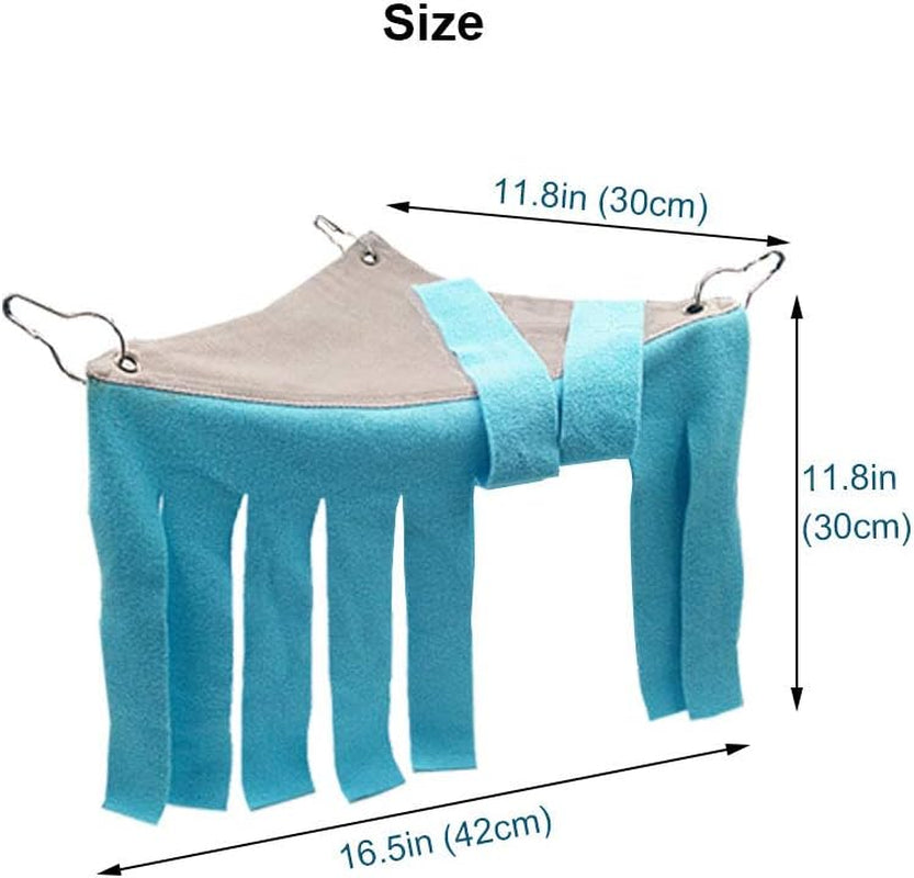 Reversible Corner Hideout Hammock 🐹🌿 Cozy Fleece Forest for Guinea Pigs & Small Pets