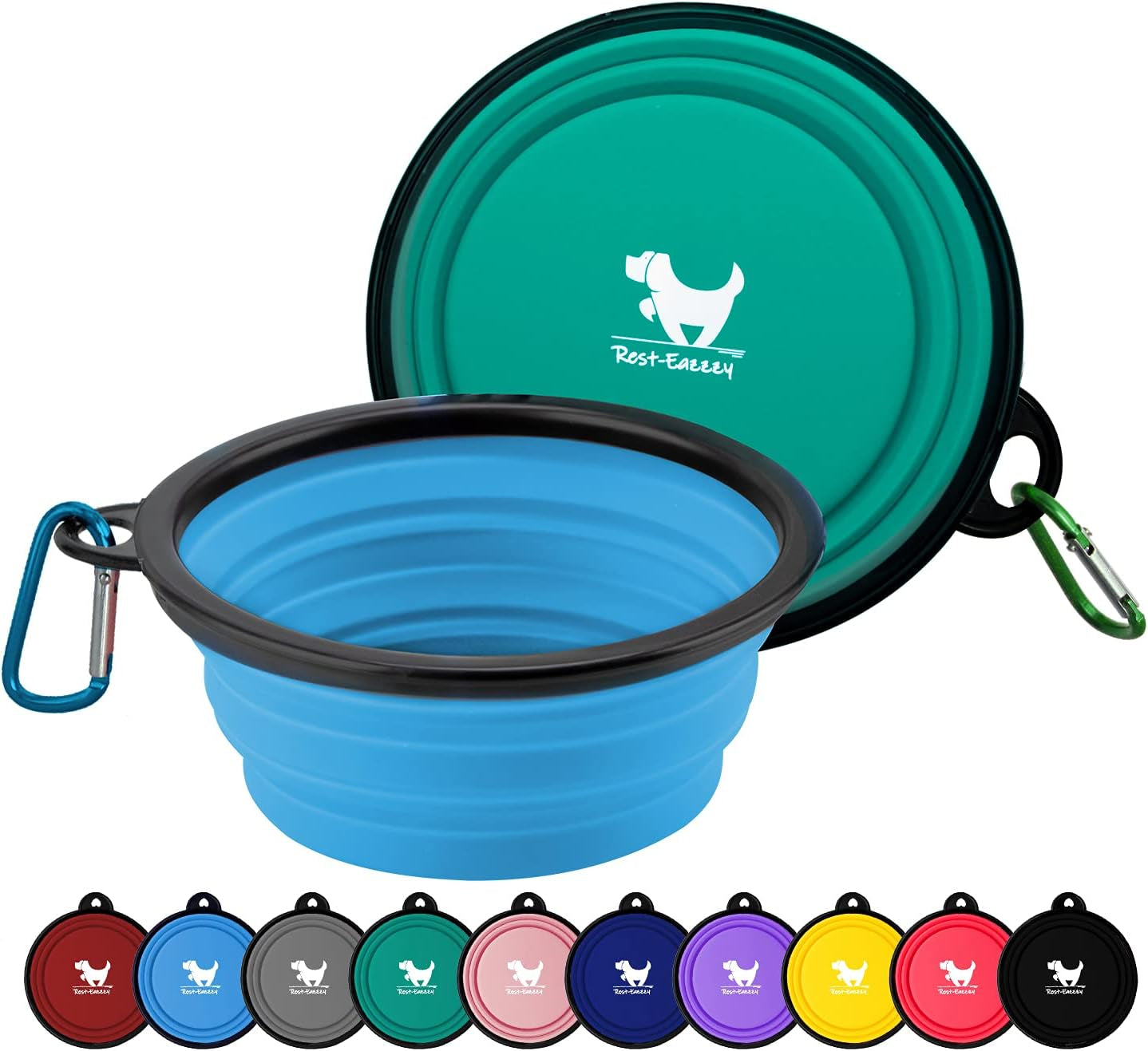 Collapsible Silicone Dog Bowl 🐾🥣 BPA‑Free Travel Bowl w/ Clip – Portable & Durable