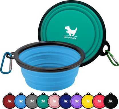 Collapsible Silicone Dog Bowl 🐾🥣 BPA‑Free Travel Bowl w/ Clip – Portable & Durable