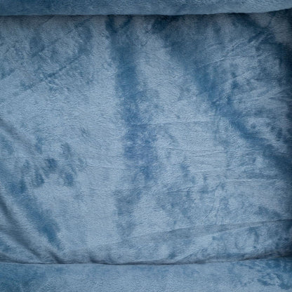 Orthopedic Dog Bed 🐶💤 Reversible Bolster Sofa w/ Washable Cover – Blue Suede/Mink