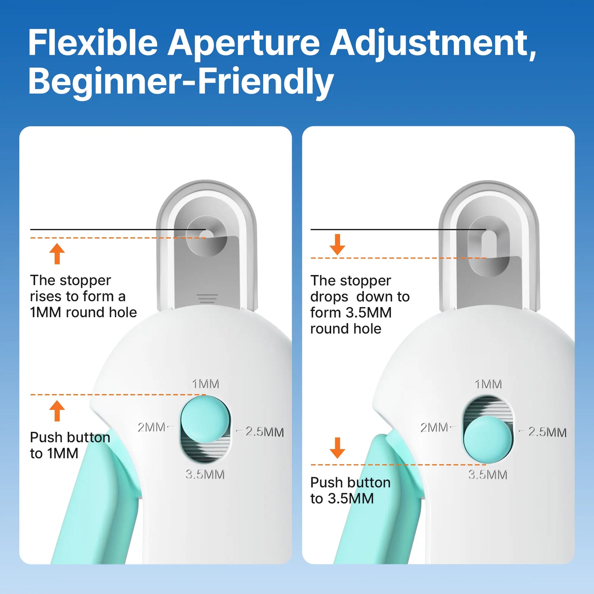 Potaroma Premium Adjustable Cat Nail Clipper with Integrated Nail File - Anti-Splash Grooming Tool for Kittens (Blue)