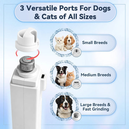 Ultimate 2-in-1 Pet Nail Clipper & Grinder with LED Light - Rechargeable, Quiet, 3 Speeds, Safety Lock & Splash Guard for Dogs & Cats