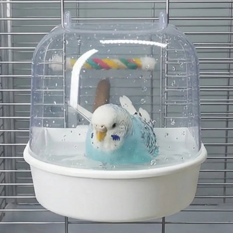 Deluxe Hanging Bird Bath with Splash Guard - Perfect for Parrots, Starlings & Small Birds!