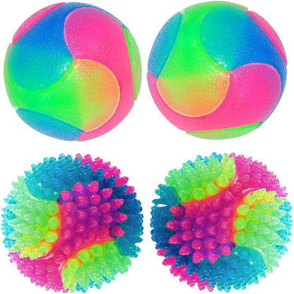 Interactive LED Dog Balls - Glow in the Dark Flashing Pet Toys for Dogs and Cats (2 Pack)