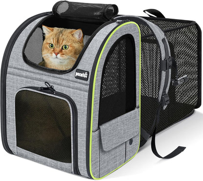 Expandable Pet Carrier Backpack 🐾✨ Ventilated, Comfy, Airline‑Friendly Travel Pack