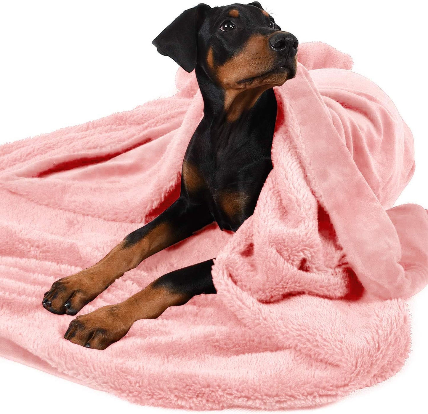 Luxury Black Fleece Dog Blanket for Large Dogs - Soft, Washable, Perfect for Couch, Sofa, Car Seats & Beds - 50x60 Inches