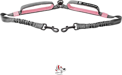 🐕🐕💙 Tangle‑Free Dual Dog Leash Coupler — Heavy‑Duty, Swivel Design for Two Large Dogs