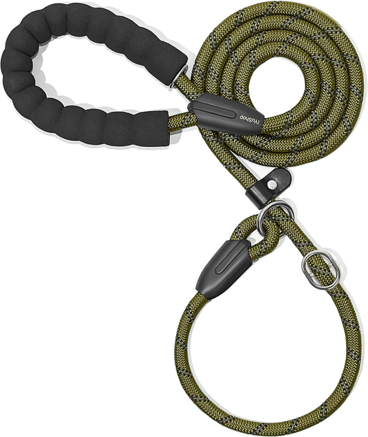 Chic Baby Pink Slip Lead Dog Leash - Comfortable Padded Handle & Reflective for No Pull Training - 3/8" x 6 FT