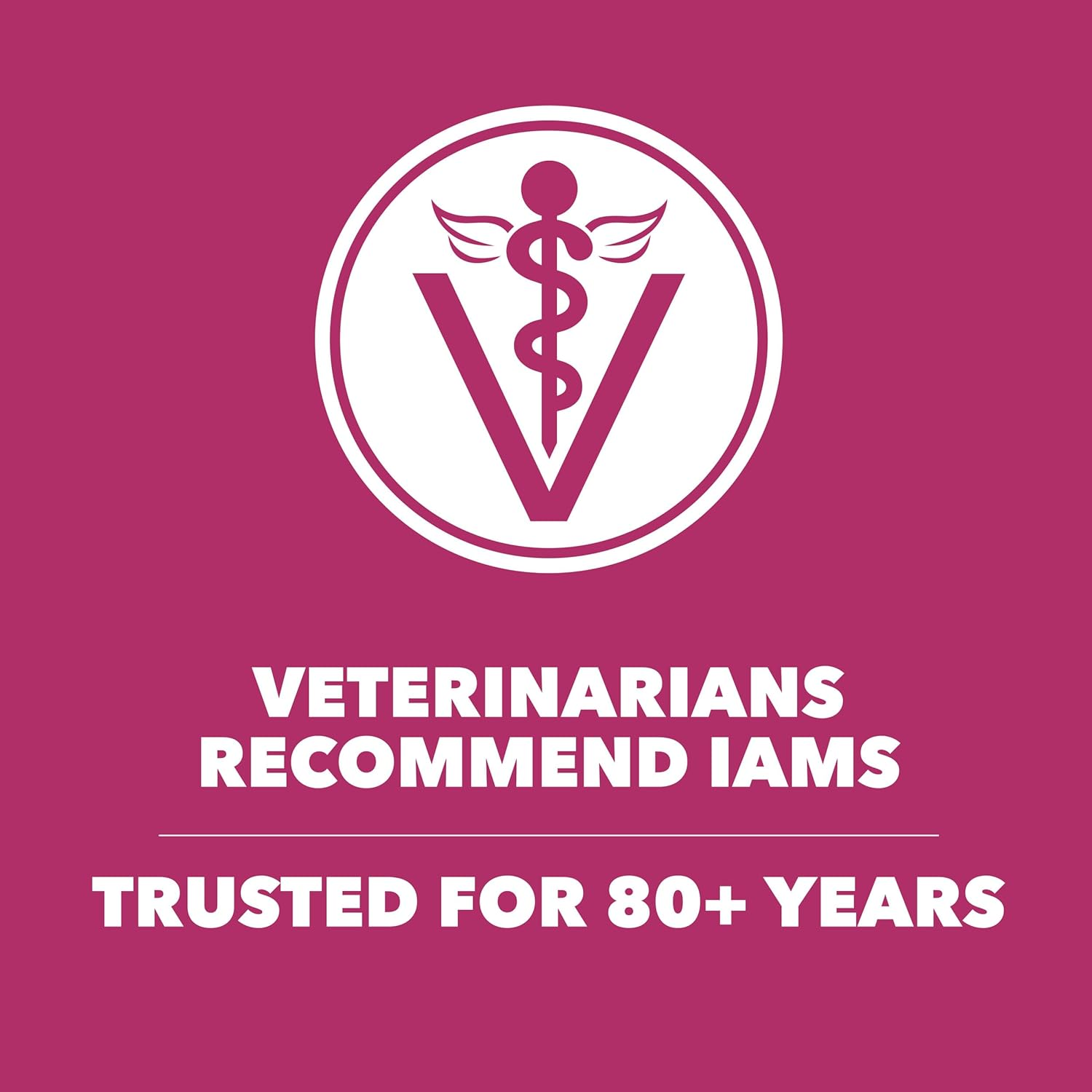 Veterinarians recommend IAMS pet food, trusted for 80+ years — premium pet supplies