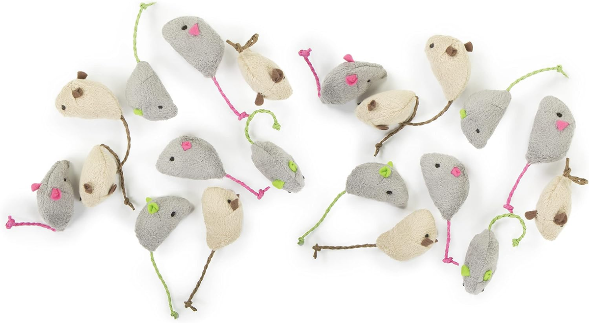 Ultimate Skitter Critters Catnip Toys - Fun 3 Pack in Chic Gray/Cream for Happy Cats