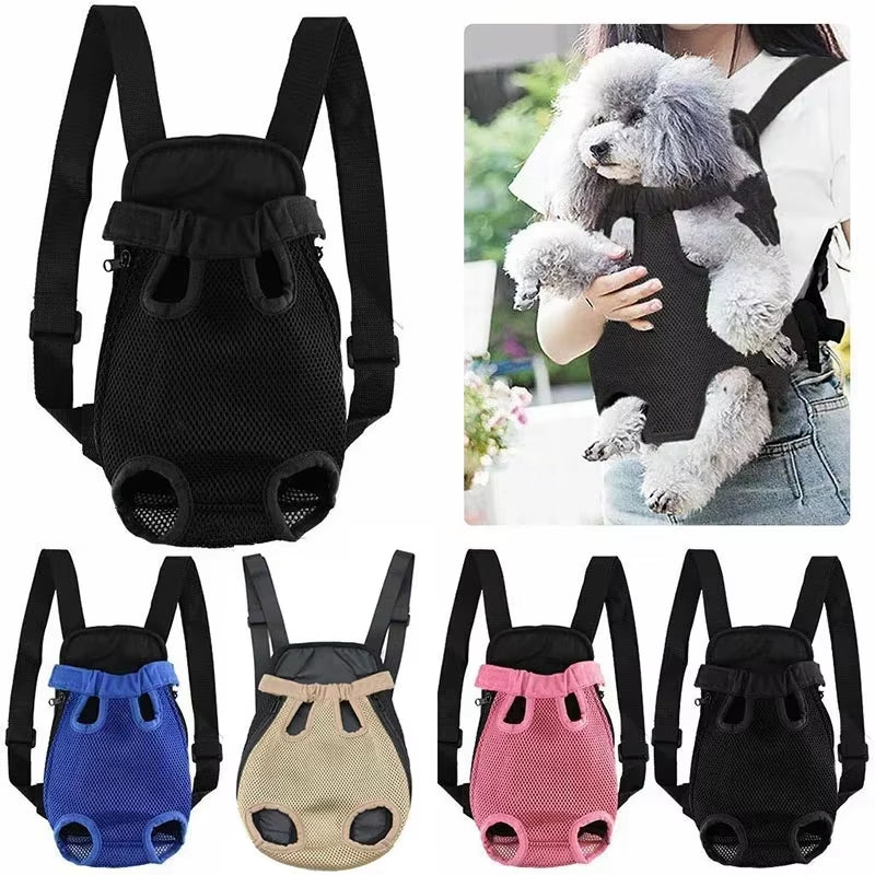 Camouflage Pet Dog Carrier Backpack - Breathable Mesh Travel Bag for Small Dogs and Cats