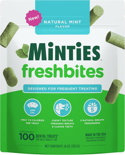 Minty Dental Chews for Dogs 🐶🌿 20ct Vet‑Recommended Treats Clean Teeth & Freshen Breath