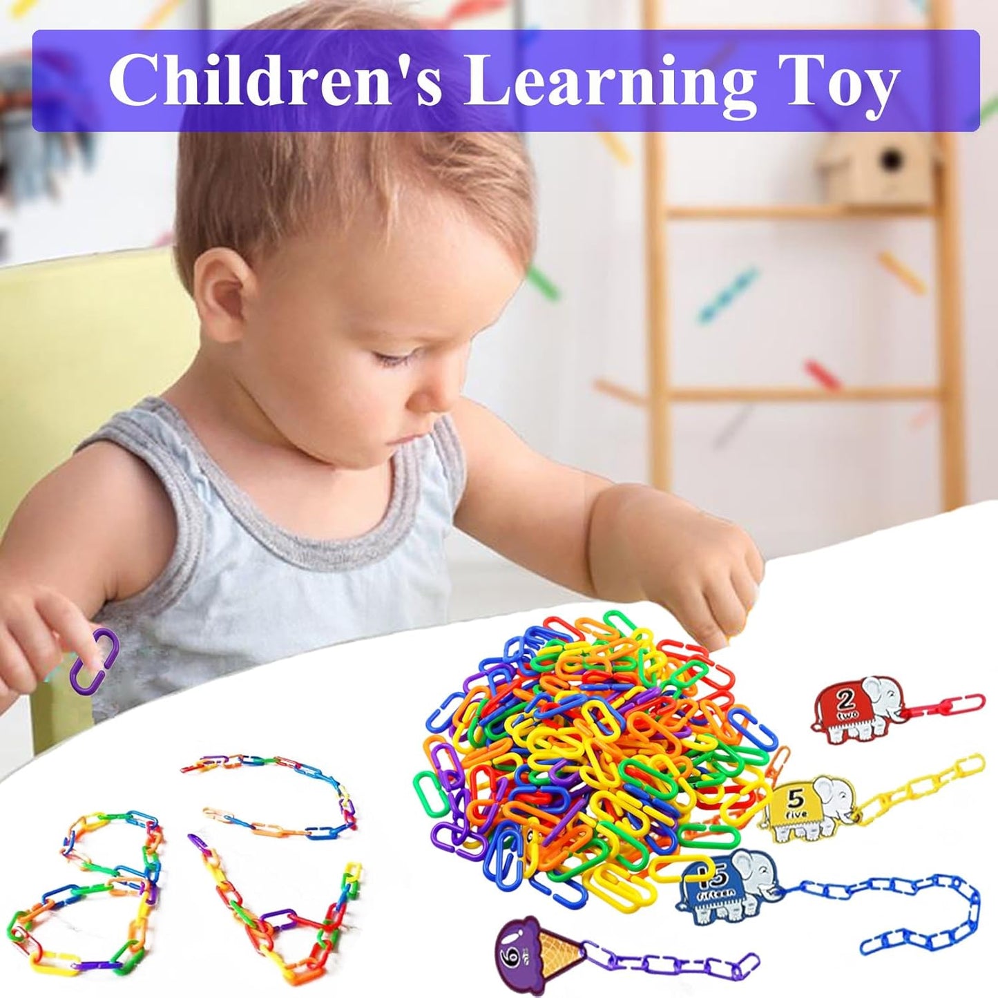200pc Rainbow C‑Link Pet Toy Chains 🌈🐦 DIY Cage Enrichment for Birds & Small Pets