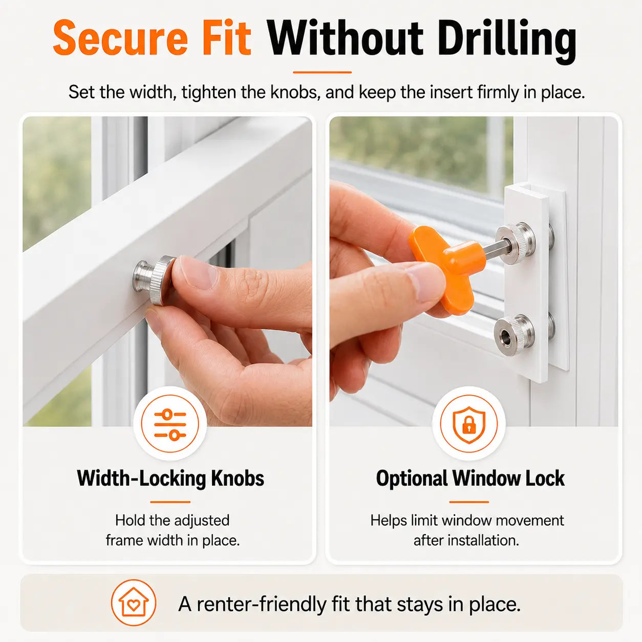 Jubitail No-Drill Cat Door Insert for Vertical Sash Windows – Easy Access for Cats (Fits 23.5–37.5 In)