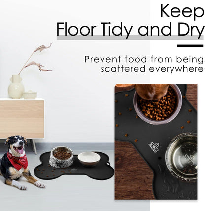 Silicone Pet Feeding Mat 🐾✨ Non‑Slip, Waterproof, Raised‑Edge Mess‑Control Pad