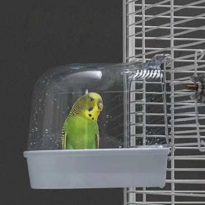 Deluxe Hanging Bird Bath with Splash Guard - Perfect for Parrots, Starlings & Small Birds!