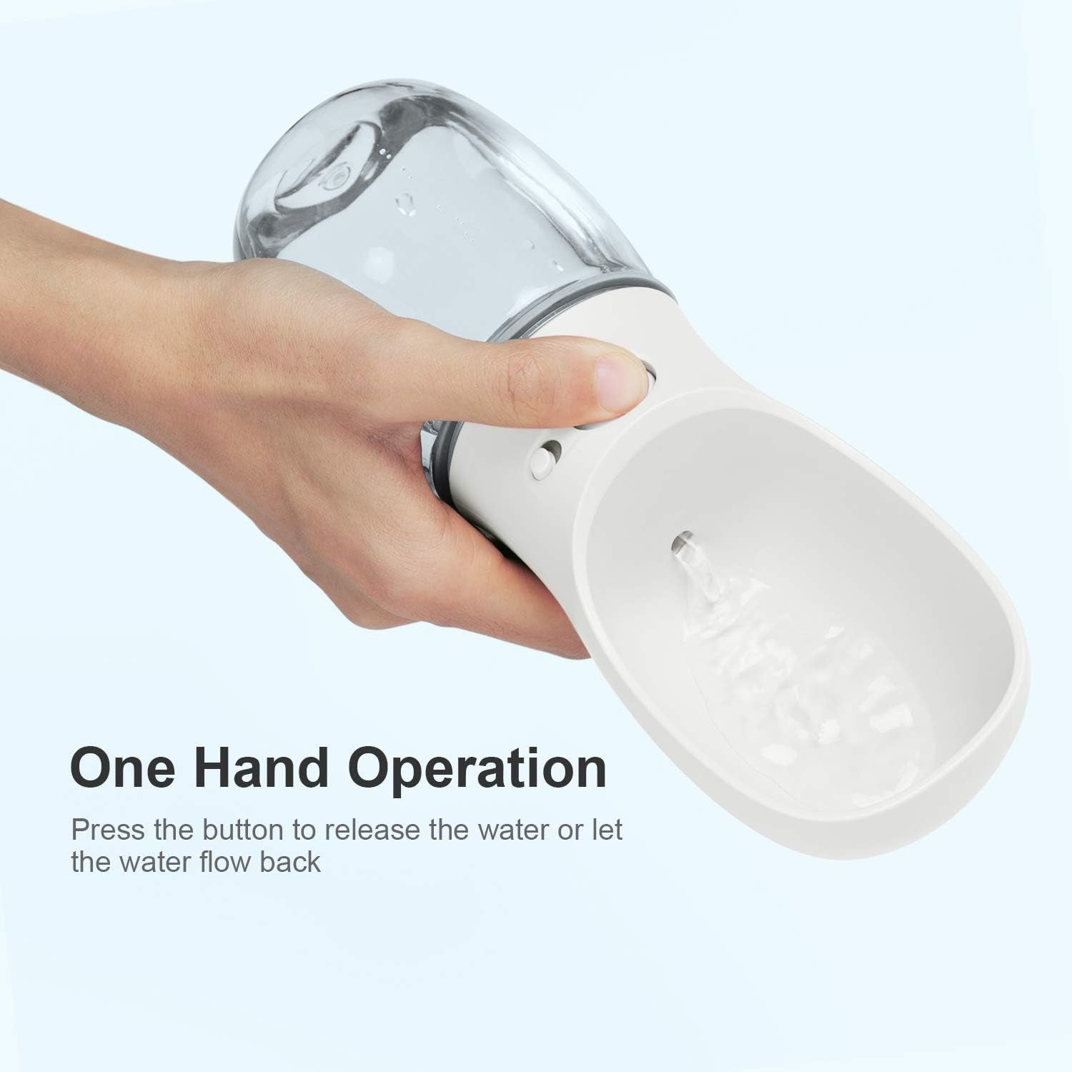 Portable Dog Water Bottle 💧🐾 Leak‑Proof Travel Dispenser w/ One‑Key Return Flow
