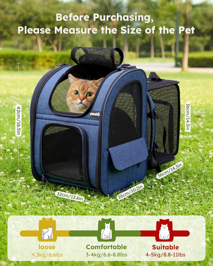 Expandable Pet Carrier Backpack 🐾✨ Ventilated, Comfy, Airline‑Friendly Travel Pack