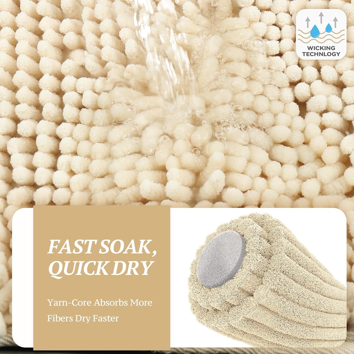 VIVAGLORY Ultra‑Absorbent Dog Door Mat 🐶✨ Mud‑Stopping, Waterproof, Non‑Slip Paw Saver
