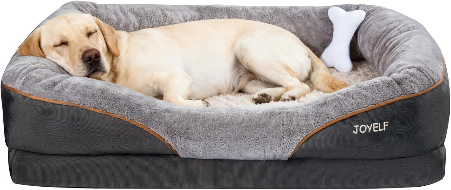 JOYELF Orthopedic Dog Bed 🐾💤 Memory Foam Sofa w/ Bolsters & Washable Cover