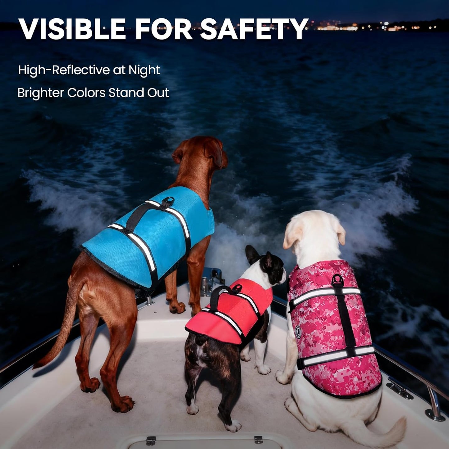 🐶🌊 Rip‑Stop Dog Life Vest — Medium, Blue | Buoyant, Safe & Swim‑Ready with Handle