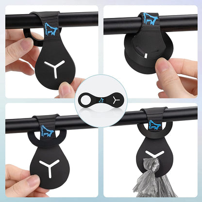 Hands‑Free Dog Poop Bag Holder 🐾✨ Silicone Leash Clip for Full Waste Bags