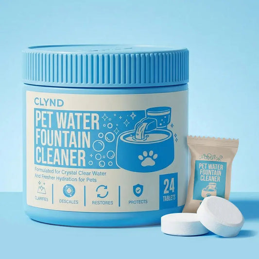 24-Pack Pet Fountain Cleaning Tablets - Safe & Effective Hard Water & Slime Remover for Cat Fountains