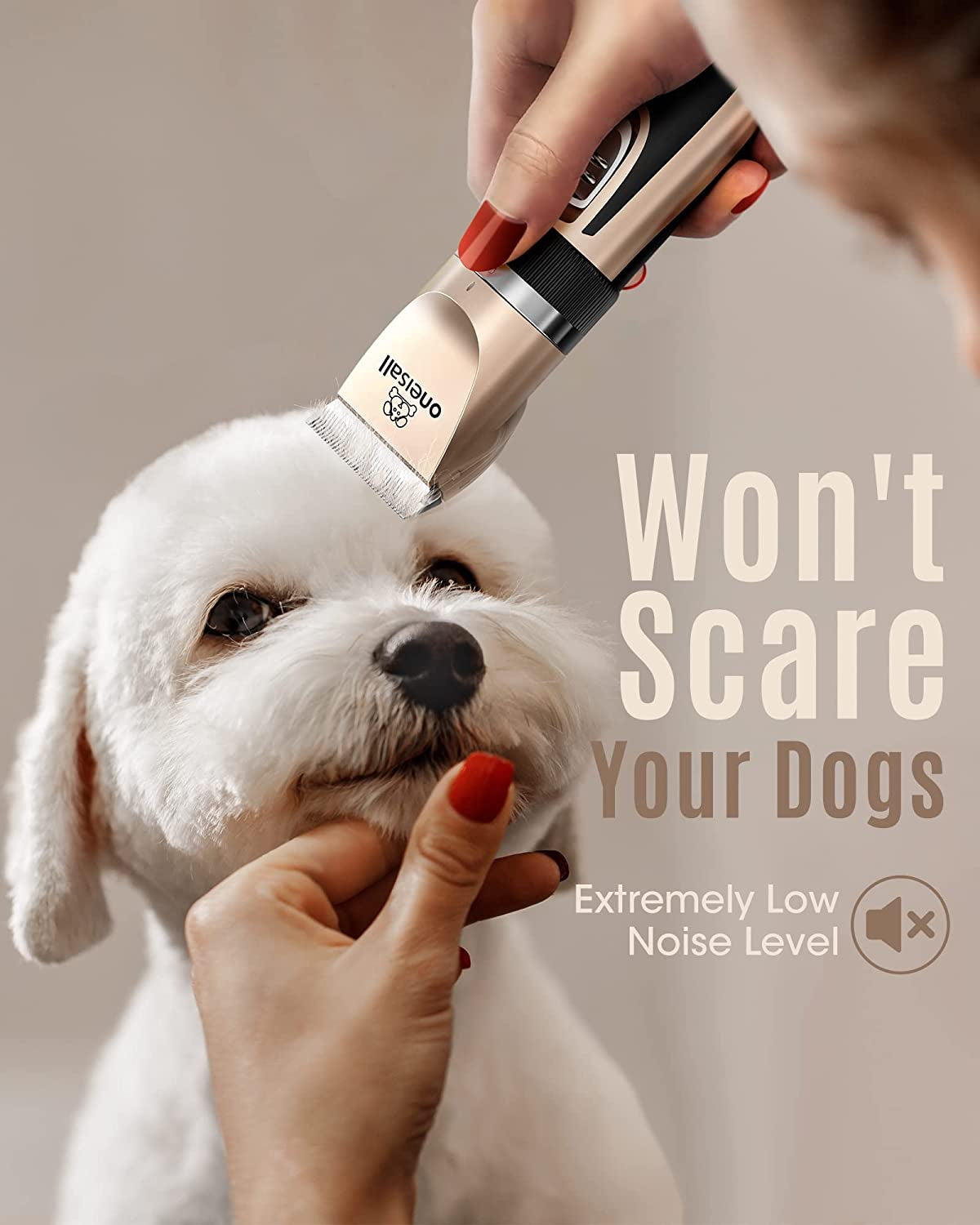 Oneisall Cordless Dog Grooming Clippers 🐾✨ Quiet, Sharp, Waterproof Trimmer Kit
