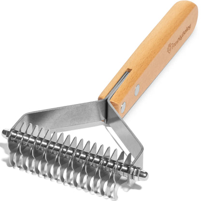 Freshly Bailey - Dematting and Deshedding Brush Tool Comb for Dogs and Cats - Shedding Comb and Mat Remover