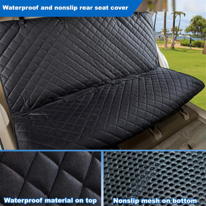 Waterproof Dog Car Seat Cover 🚗🐾 Nonslip Back Seat Protector w/ Side Flaps – Universal