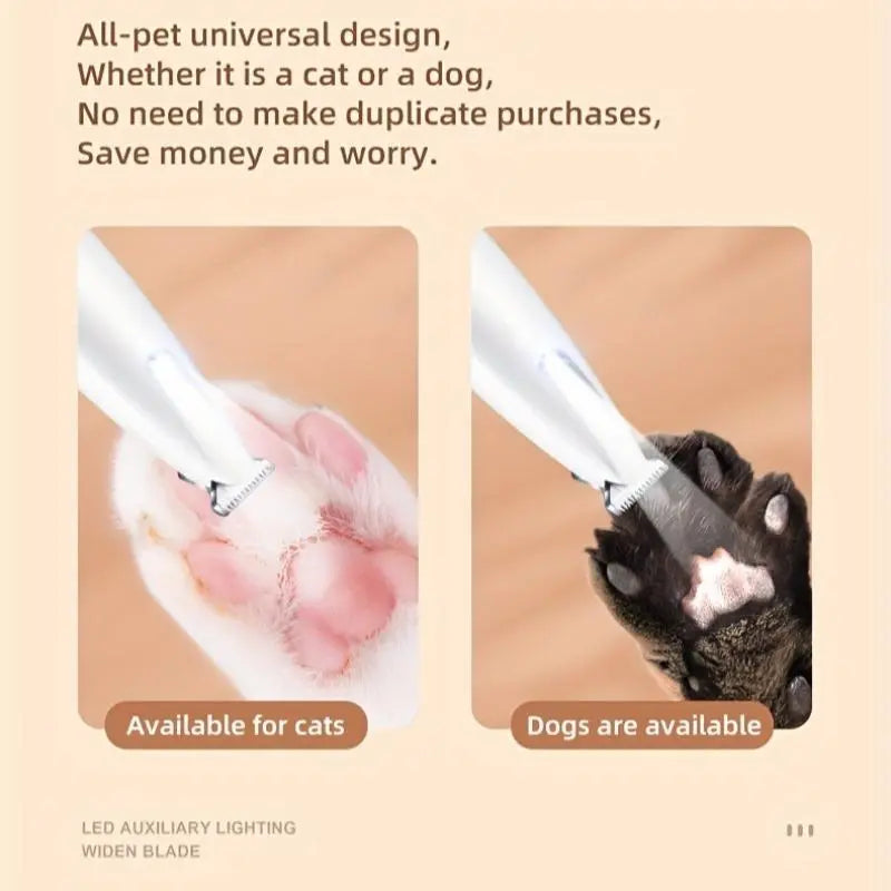 LED Pet Grooming Trimmer ✨🐾 Quiet Rechargeable Clipper for Dogs & Cats