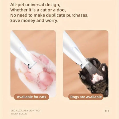 LED Pet Grooming Trimmer ✨🐾 Quiet Rechargeable Clipper for Dogs & Cats