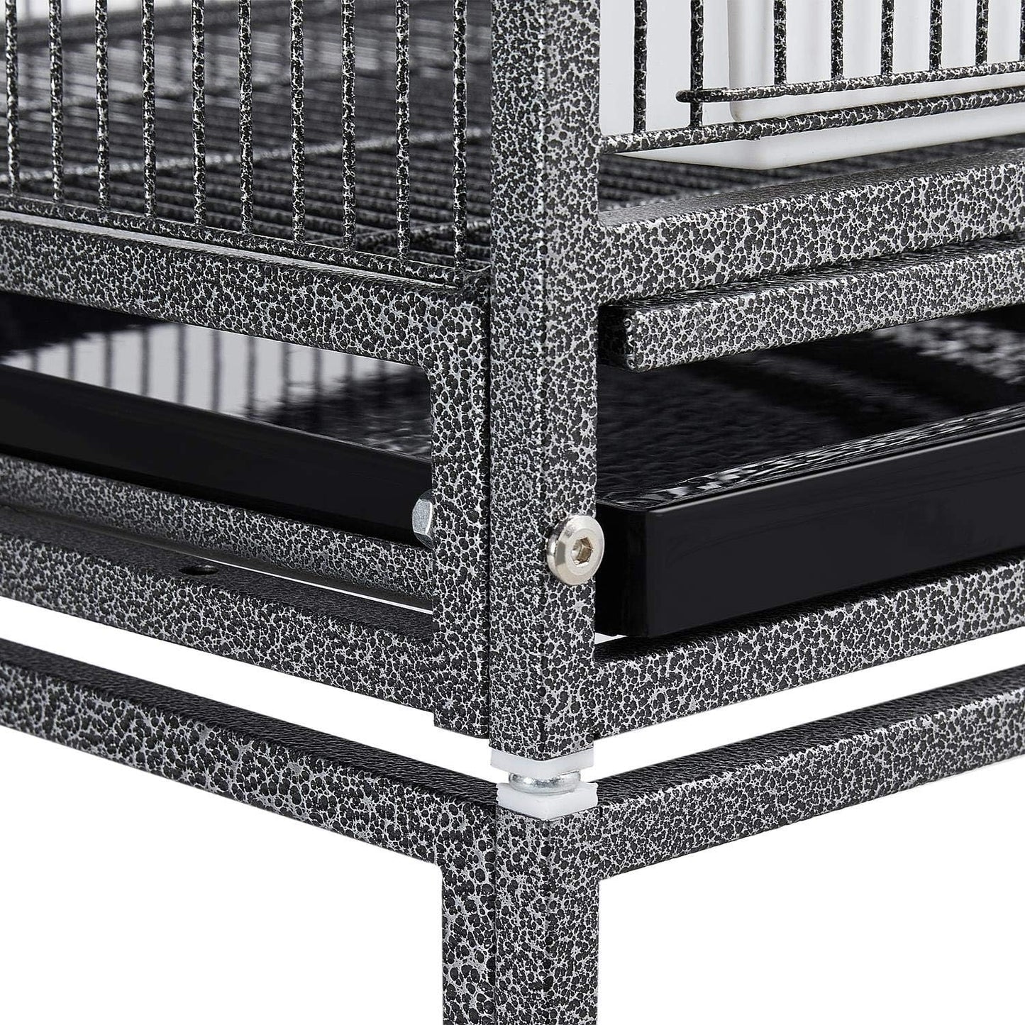 🐦🏠 Yaheetech 41.5" Stackable Divided Breeder Bird Cage — Rolling Stand, Divider, Feeding Doors & Perches (Black)