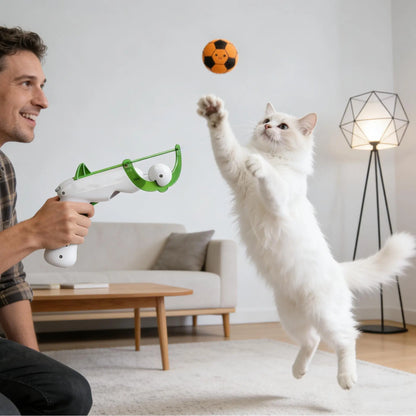 FIFA Official Interactive Cat Ball Launcher – Endless Fetch Fun for Active Play and Hunting Instincts