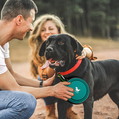 Collapsible Silicone Dog Bowl 🐾🥣 BPA‑Free Travel Bowl w/ Clip – Portable & Durable