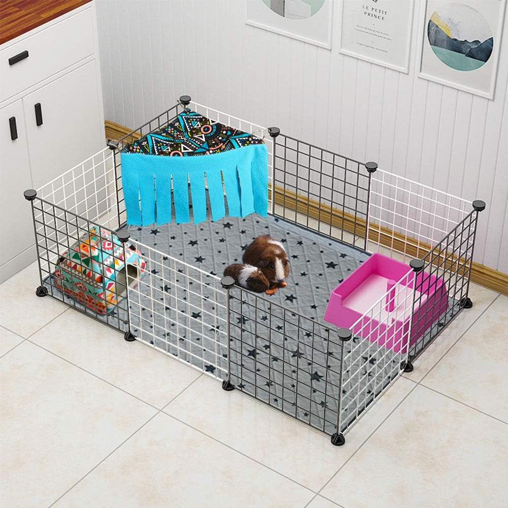 Reversible Corner Hideout Hammock 🐹🌿 Cozy Fleece Forest for Guinea Pigs & Small Pets