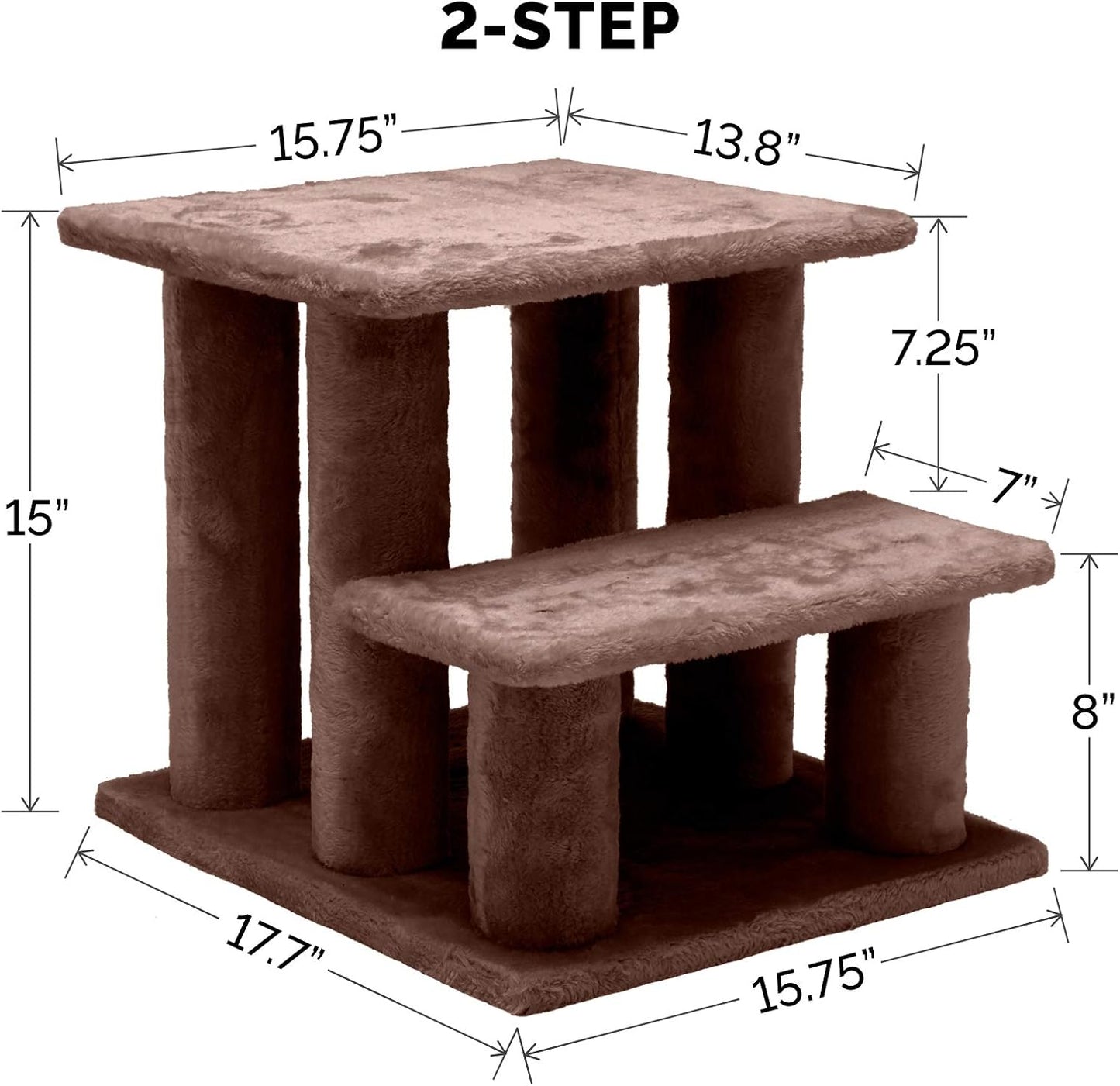  Steady Paws Multi‑Step Pet Stairs 🐾✨ Soft, Stable, Convertible Steps for Small & Senior Pets
