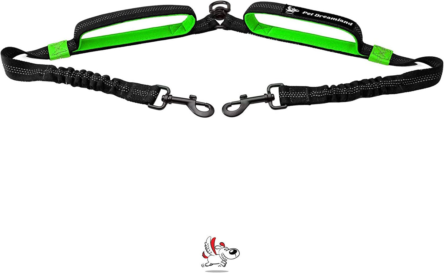 🐕🐕💙 Tangle‑Free Dual Dog Leash Coupler — Heavy‑Duty, Swivel Design for Two Large Dogs