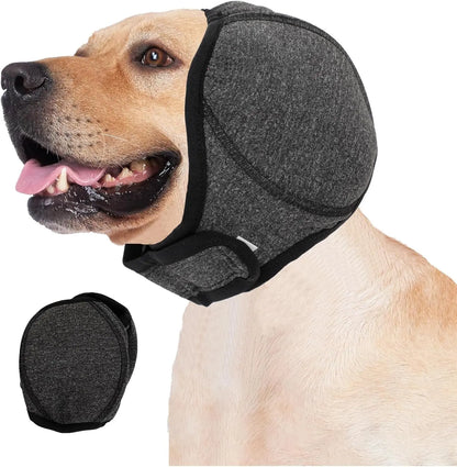 Dog Ear Muffs for Noise Protection - Comfortable Adjustable Ear Wrap for Calming Dogs During Fireworks, Bathing, and Swimming